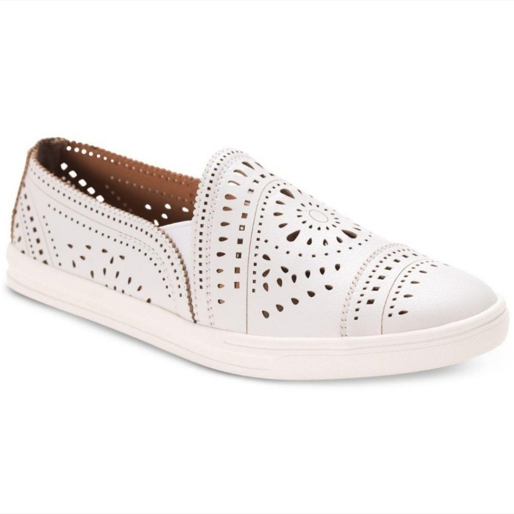 American Rag Shannen Laser Cut Design Slip On Sneaker White